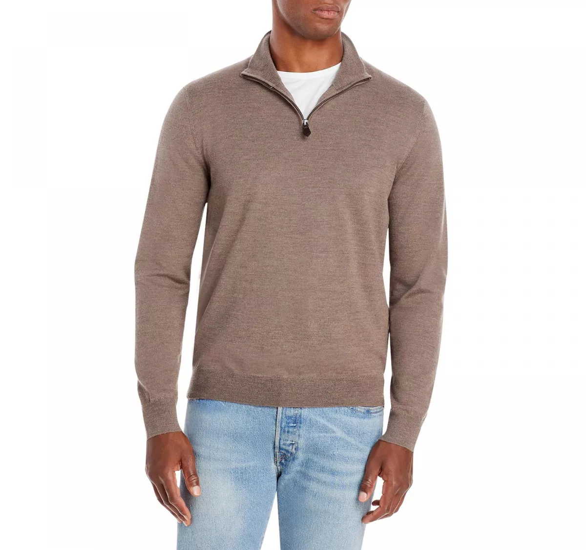 Quarter zip merino wool hotsell sweater