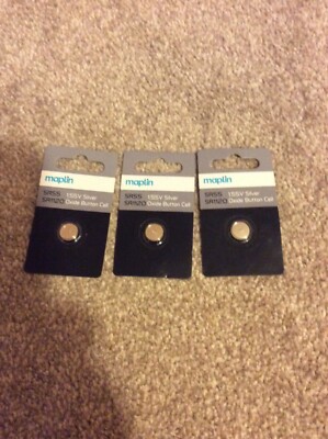 3 X Maplin SR55 SR1120 1.55V Silver Oxide Button Cell Batteries - Sealed