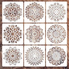Mandala Stencils for Painting, Small Rangoli Stencils for 4 inch round pattern