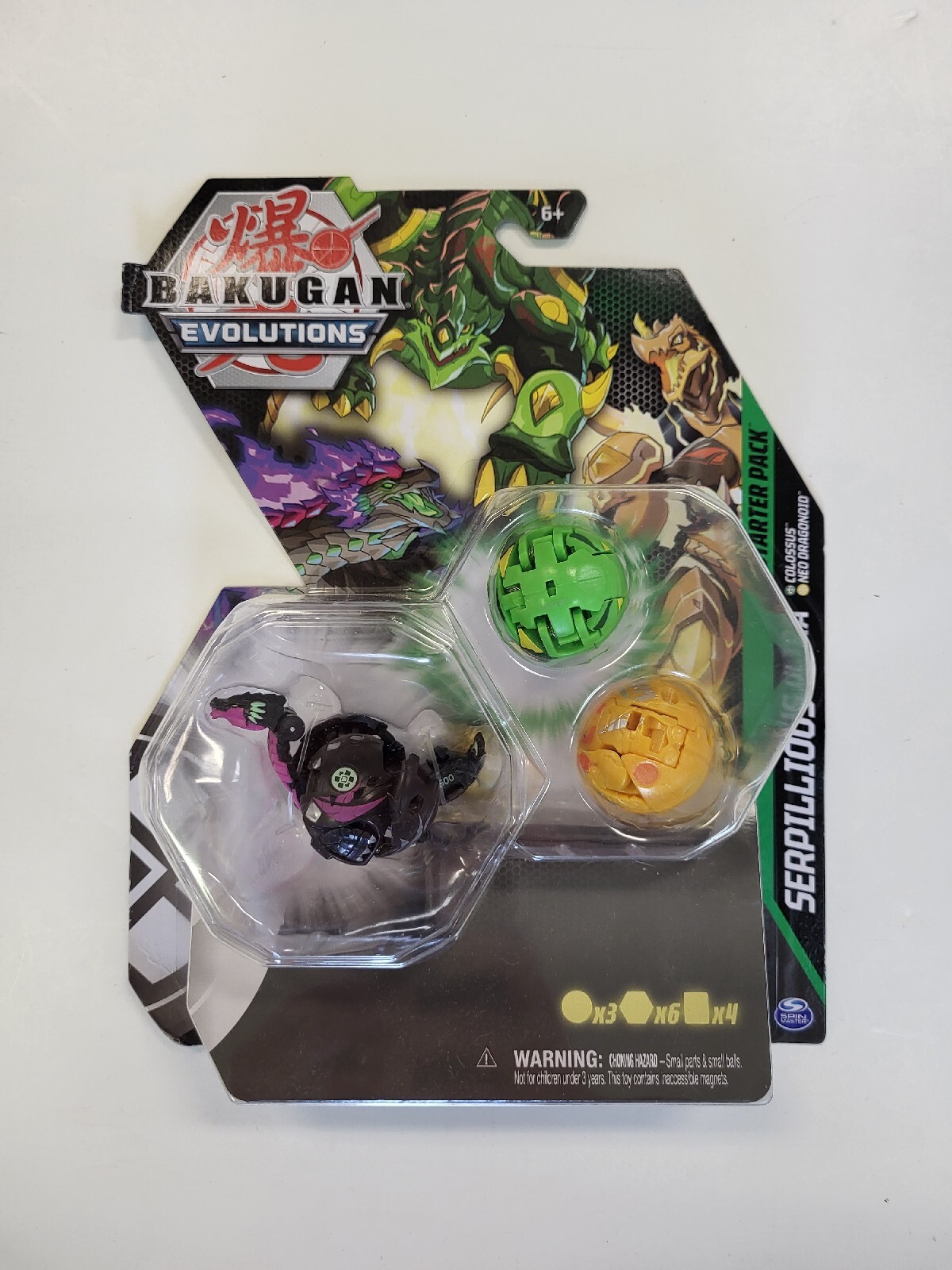Bakugan Evolutions Serpillious Ultra Starter Pack with Colossus & Neo Dragonoid