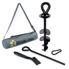 Dog Tie Out Stake Heavy Duty Dog Anchor Dogs up to 210 lbs Long Leash ROYAL PAW