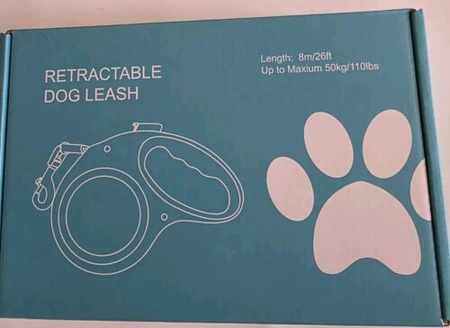 26Ft Retractable Dog Leash, Heavy Duty Great Leash for Dog up to 110 lbs,