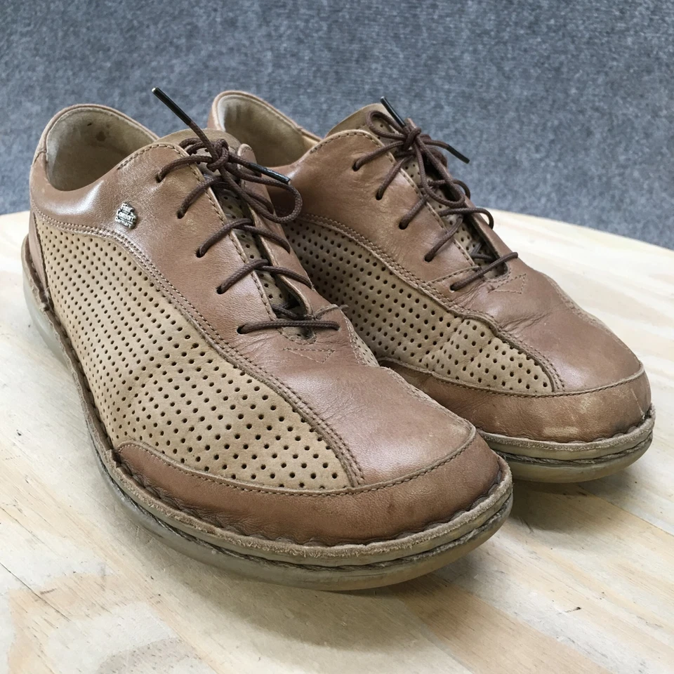 Zapatos Finn Comfort Alemania Mujer 38 Perforados Oxford Con Cordones Cuero Beige Foto 3 de 4