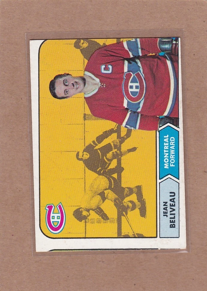 1968-69 TOPPS HOCKEY JEAN BELIVEAU #61 CANADIENS EX/EXMT *A34139