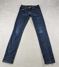 Vigoss Jeans Womens 1/2 Studio The Jagger Skinny Fit Stretch Dark Wash