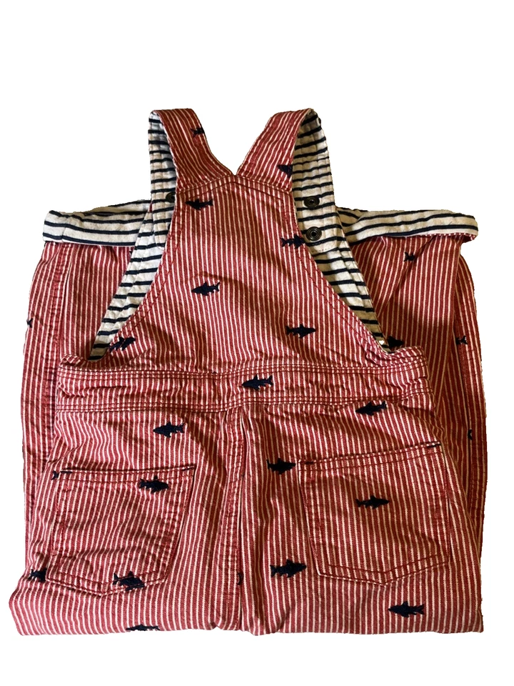 Macacão Boden masculino tubarões vermelho marinho listrado punho 3 4 104 - Imagem 3 de 4