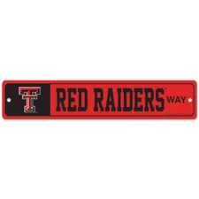 Wincraft NCAA Texas Tech Red Raiders Way Street Sign 3.75x19