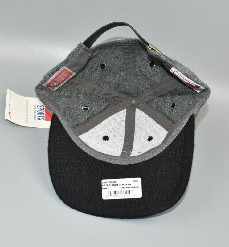 Miami Hurricanes Vintage Sports Specialties Heather Gray Strapback