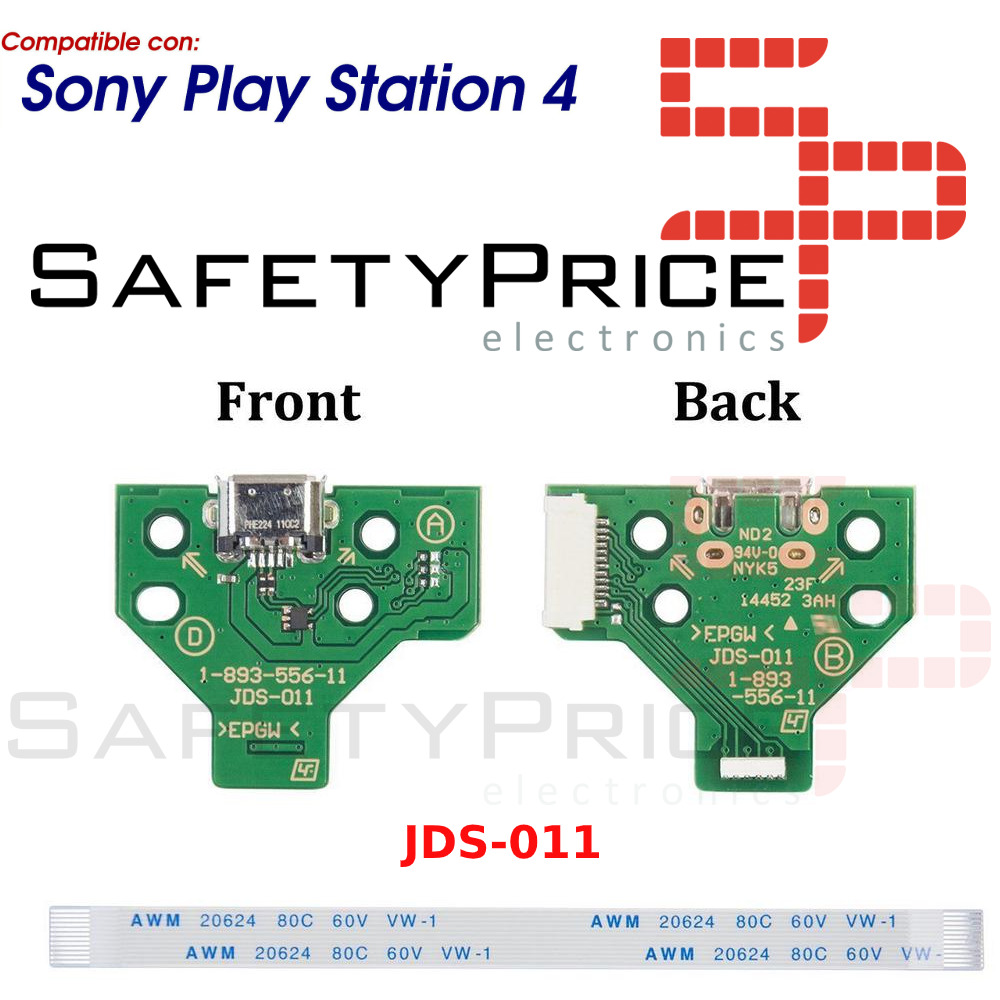JDS-011 CONECTOR CARGA MANDO PLAY STATION 4 PLACA CORRIENTE MICRO USB PS4+FLEX