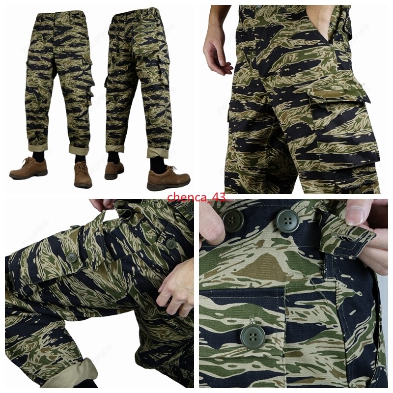 パンツ 80s US ARMY TRIVAL camo Vietnam War US Army Tiger Stripe Camouflage Cotton Pant