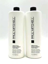 2 PACK Paul Mitchell Firm Style Freeze & Shine Super Spray Maximum Hold 33.8 oz