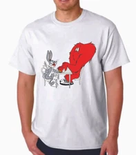 GOSSAMER AND BUGS BUNNY T-SHIRT CULT CLASSIC HD GRAPHIC MOVIE TV CARTOON