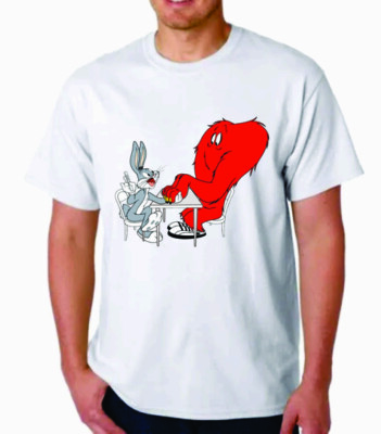 GOSSAMER AND BUGS BUNNY T-SHIRT CULT CLASSIC HD GRAPHIC MOVIE TV CARTOON