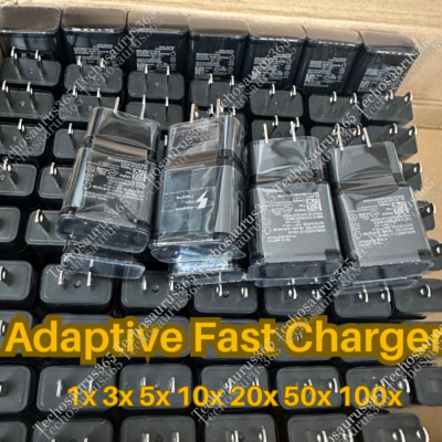 1-100 Lot Adaptive Fast Charging Wall Plug Charger For Samsung NOTE 4/5 S6/7/8/9