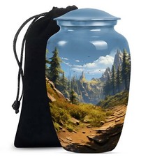 Wilderness Large Memorial Urn For Human Ashes Man Woman Decorative Adult Urns