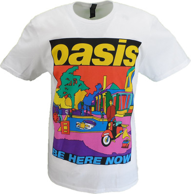 Offiziell lizenziertes Herren-T-Shirt Oasis weiß Be Here Now
