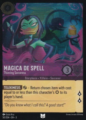 Cold Foil Magica De Spell - Thieving Sorceress 50/204 Uncommon Disney Lorcana