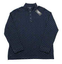 Rhone Weekender Pullover Sweatshirt Mens XL Navy Quilted Snap Henley Thermal