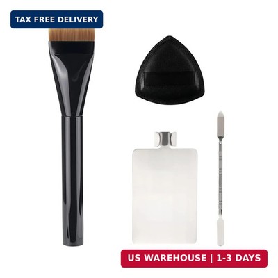 Foundation Makeup Mixing Palette Kit, 4PCS Portable Stainless Steel Cosmetic Tra