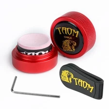 TAOM Pool Chalk Holder Round Shaped Practical Tool Billiards Accessories Magn...
