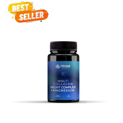 GMP-Certified Hydrolyzed Multi-Collagen Night Complex for Restful Sleep & Skin