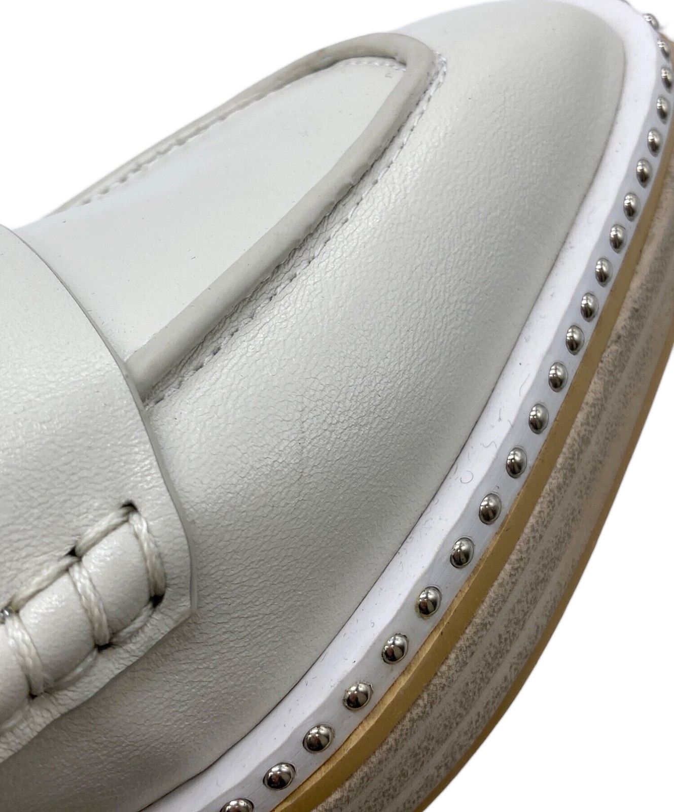 Ameri Studded Coin Loafers/ White/ Size M - image 7