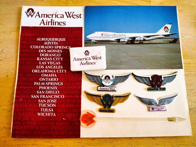 America West Airlines Memories Collection Postcard Jr Wings Soap Fits 8x10 Frame