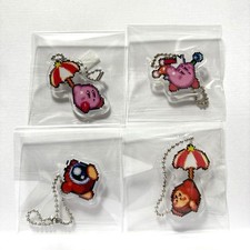 Kirby Acrylic Keychain Set of 4 Used, Dot Design, Collectible