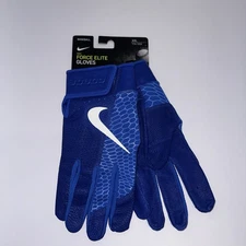 New Mens Nike Force Elite Baseball Batting Gloves Blue Size XXL PGB644 468
