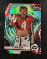 2024 Bowman's Best University - KJ Bolden #18 Aqua Refractor /225 (RC)