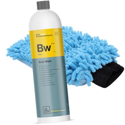 Koch Chemie BW Boat Wash pH-Neutrales Bootsreiniger Konzentrat 1L Waschhandschuh
