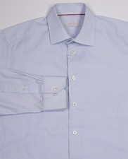 Eton Light Blue Striped Cotton Dress Shirt Brighton Fit 41 16-34/35