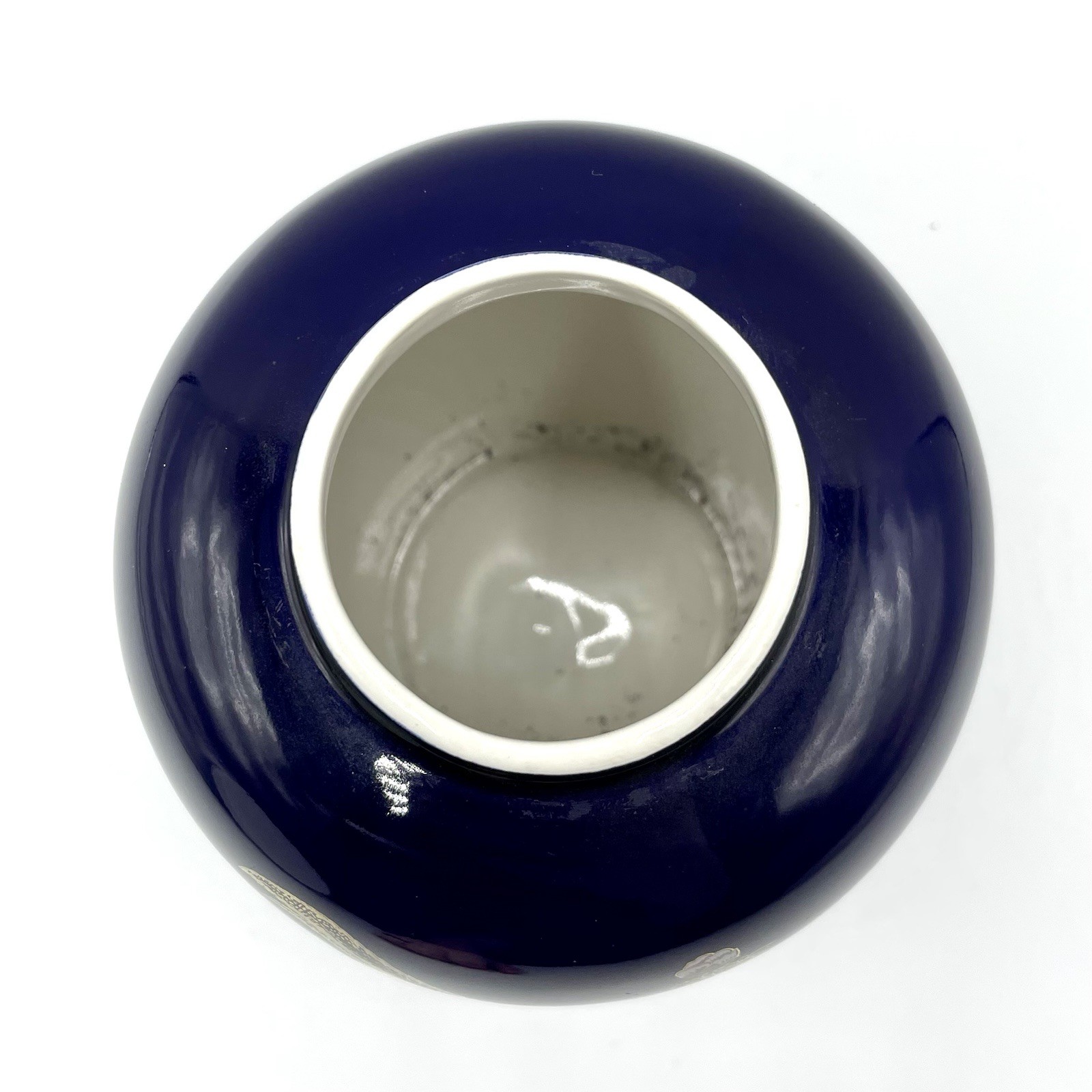 Cobalt Blue Gilded Pheasant Ginger Jar – Hand-Decorated Asian Porcelain