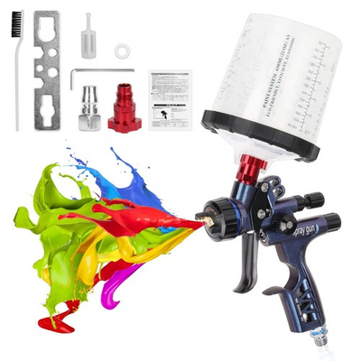 #ad #ad Professional HVLP Spray Gun Kit with 1.3mm Spray Nozzle 600ML Capacity Cup a... $69.62