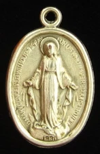 Vintage Mary Medal Religious Holy Catholic Miraculous