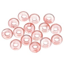 15pcs Natural Stone Beads 5x10mm Loose Necklace Craft Bead, Pink