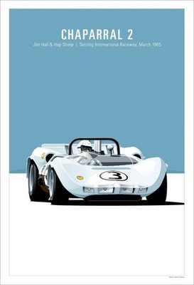 Chaparral 2 Classic Racing Poster Druck Sportwagen Wandkunst Dekoration