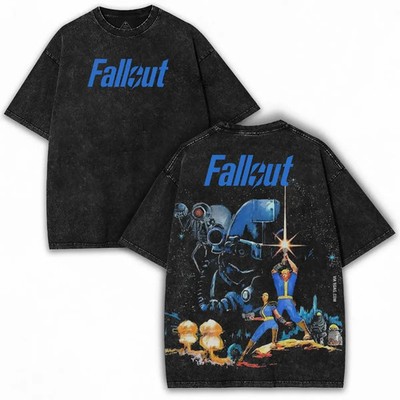Fallout 4 New Vegas Tshirt Sided Cotton unisex graphic tees game Menswear