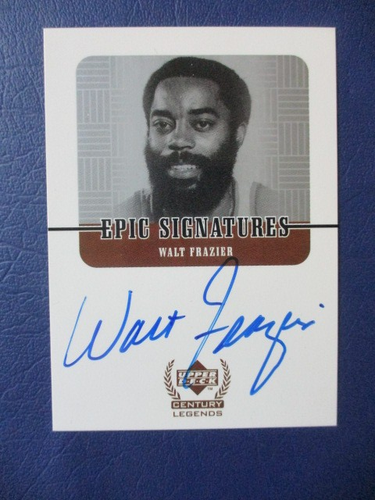 1999 UD Century Legends Epic Signatures Walt Frazier HOF ON CARD AUTO