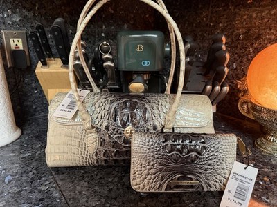 NWT Brahmin Everlasting Melbourne Ombré Satchel Bag with Matching Suri Wallet