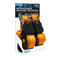 Simply Auto RTD203 Retractable Ratchet Tie Downs Self Storing Heavy Duty Straps
