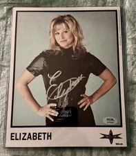 MISS ELIZABETH AUTOGRAPHED WCW COLOR PROMO PHOTO RARE PSA DNA AUTHENTIC WWF WWE