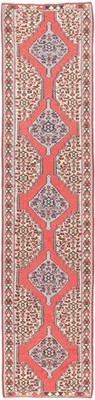 Kelim Senneh Teppich 87x378 cm handgewebt Wolle Persien Unikat Neu