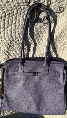 Bark-N-Bag Periwinkle Exotic Line Ostrich Wedgewood Pet Carrier up to 10 lb