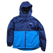 Eddie Bauer 3-in-1 Systems Jacket Kids M 10/12 Blue Inner Fleece Camo Hooded