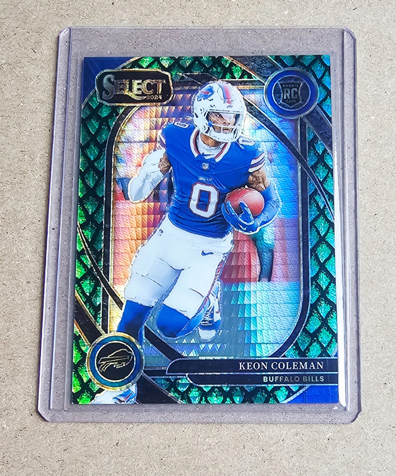 2024 PANINI SELECT KEON COLEMAN ROOKIE CLUB LEVEL DRAGON SCALE RARE SP #/81 !