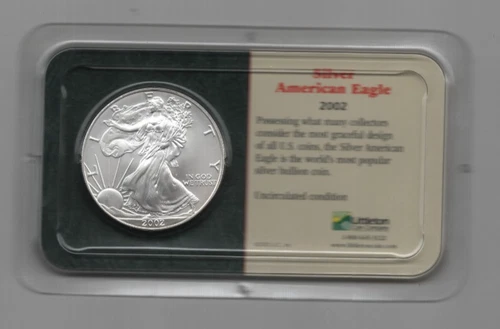 2002 WALKING LIBERTY AMERICAN EAGLE .999 FINE SILVER DOLLAR COIN 1oz. $1 USA
