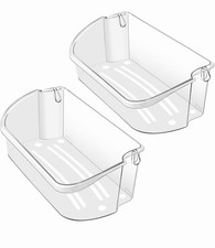 2 Pack Clear Refrigerator Door Bin Shelf For 240356402 Frigidaire AP2549958