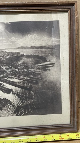1906 San Francisco Earthquake Aerial Panorama Photo, Genuine Silver Print 12x36 - Picture 7 of 16