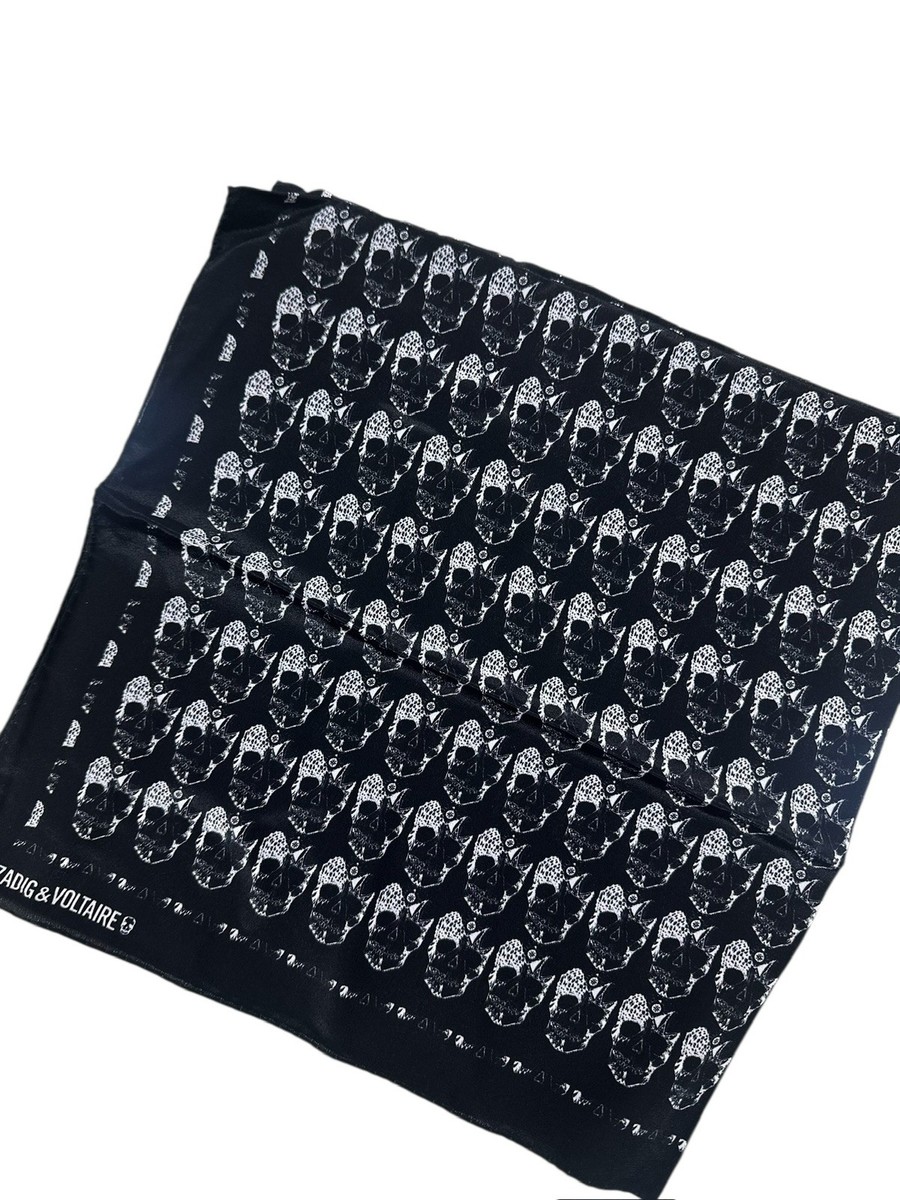 Zadig & Voltaire | Black Skull Silk Scarf | 27 display picture 2